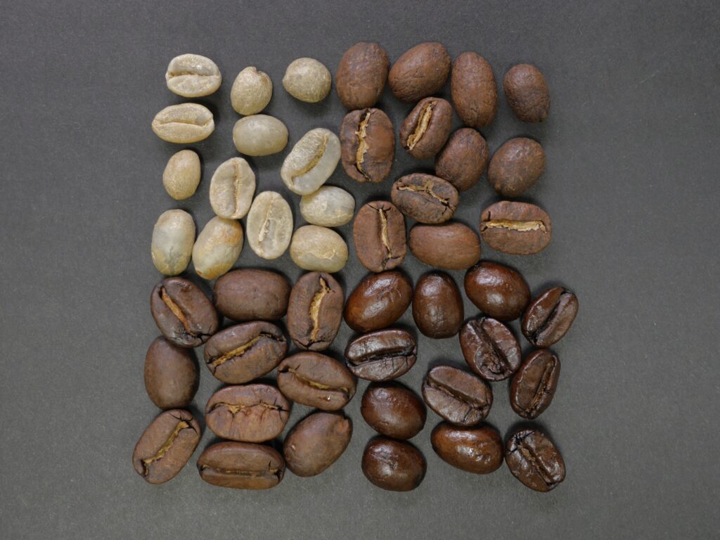 Coffee beans and their countries